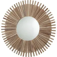 Dulaire Wandspiegel Hout Rond Ø 75 cm