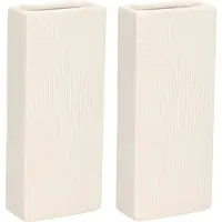 Gerimport Waterverdamper - 4x - ivoor wit - keramiek - 400 ml - radiatorbak luchtbevochtiger - 7,4 x 17,7 cm
