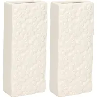 Gerimport Waterverdamper - 4x - creme wit - keramiek - 400 ml - radiatorbak luchtbevochtiger - 7,4 x 17,7 cm