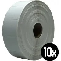 DULA Zebra kompatible Etiketten, 32 mm x 25 mm, Weiß, Permanent, Kern 25 mm, 10 Rollen, 2580 Etiketten pro Rolle