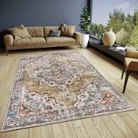 Flycarpets Klassiek Vintage Vloerkleed - Strozzi - Rood / Multi - 57x90 cm