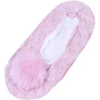 Sarcia.eu Warme, roze pantoffels met pompon
