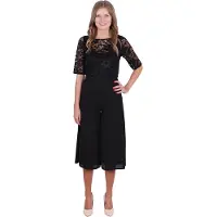 Sarcia.eu John Zack Zwart kanten jumpsuit