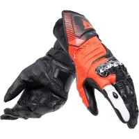 Dainese Carbon 4, handschoenen lang ,Zwart/Neon-Rood/Wit ,3XL
