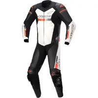 Alpinestars GP Force Chaser, lederen pak 1st. ,Zwart/Wit/Neon-Rood ,50