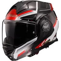 LS2 Helmets FF901 Advant X Spectrum Zwart Wit Rood Systeemhelm Maat XL