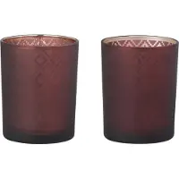 Dulaire Waxinelichthouder Bordeaux Rood Oosters 2 st. - 12.5 cm