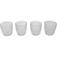 Dulaire Waxinelichthouder Wit Glas - Set 4