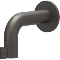 Ivy Aia Tribe Fonteinkraan wandmodel niet inkortbaar HOH10cm RVS316 geborsteld carbon black PVD