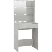 vidaXL Kaptafel met LED-verlichting 60x40x140 cm betongrijs