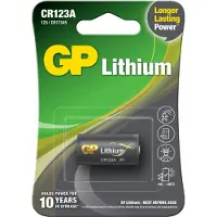 GP 070CR123AEC1 - CR123A Lithium batterij 3V - 1400mAh