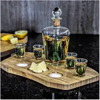 Mikamax Tequila Decanter Set - 4 Shotglazen - 840 ml - Karaf