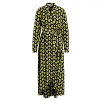 Colourful Rebel Dames Kleedjes Vivian Big Flower Maxi Dress - Geel - Maat S