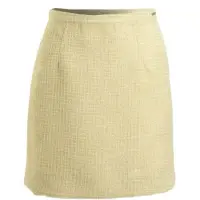 Colourful Rebel Trista Boucle High Waist Skirt Light Yellow Size: XS | Mini Skirts Outlet | Dames | Beige
