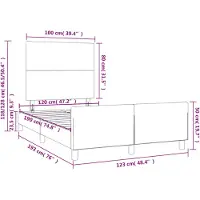 vidaXL Bedframe zonder matras, taupe, 120x190 cm, stof
