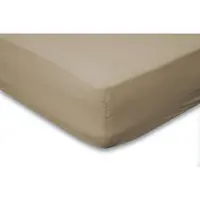 Eleganzzz Hoeslaken Katoen Perkal 35cm Hoekhoogte - zand 140x200cm