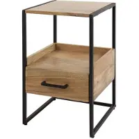 Hoyz nachtkastje niche 1l xs massief acacia naturel
