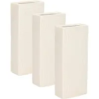Gerimport Waterverdamper - 6x - wit - keramiek - 400 ml - radiatorbak luchtbevochtiger - 7,4 x 17,7 cm
