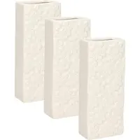 Gerimport Waterverdamper - 6x - creme wit - keramiek - 400 ml - radiatorbak luchtbevochtiger - 7,4 x 17,7 cm