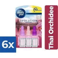 Ambi Pur Electrische Luchtverfrisser 3Volution Navulling Thai Orchid - Voordeelverpakking 6 stuks