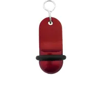 Combicraft Mini Classic hotel sleutelhanger bordeaux rood - 60x25mm - 5 stuks