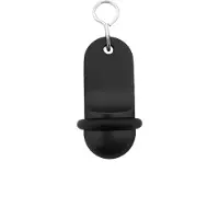 Combicraft Blanco Mini Classic hotel sleutelhanger zwart - 60x25mm - 5 stuks