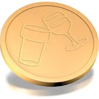 Combicraft Reliëfmunten bier en wijn beige - 250 stuks