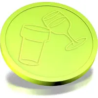 Combicraft Reliëfmunten bier en wijn lime groen - 250 stuks