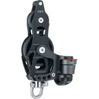 Harken Element Fiddle Swivel Block With 150 Cam And Becket Pulley 60 Mm Zwart