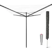 Brabantia Topspinner Droogmolen - 40 m - met Metalen Grondanker en Beschermhoes - Anthracite