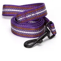 Nobleza Hondenriem - Reflecterend - Platte hondenriem - Nylon uitlaatriem voor honden - 120 cm - Paars