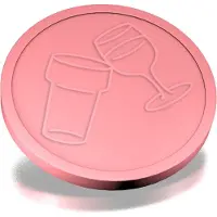 Combicraft Reliëfmunten bier en wijn baby roze - 250 stuks