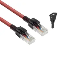 ACT FB5501, 1 meter, Cat6a, U/UTP (Twisted Pair), RJ-45 connector, RJ-45 connector, rood