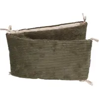 MamaLoes Velours Rib Groen 30 x 180 cm Bedbumper ML020513