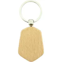 Combicraft Blanco houten sleutelhanger hexagon 48x35mm - verpakking 50 stuks