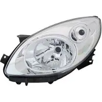 VAN WEZEL KOPLAMP LINKS MET KNIPPERLICHT H4 inclusief STELMOTOR Chrome 4371963 Van Wezel voor o.a. RENAULT