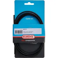 Elvedes 2000 mm Black Derailleur Hose Kit + 2 Hose Tips