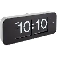Karlsson Klok Wide Flip Silver Casing Black Dial