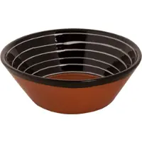 Colori del Sud Schaal Mezquita 23 cm 1.8 l Bruin Zwart Wit Aardewerk 1 stuk