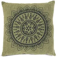 Sizo Handmade Kussen Mandala 45 x 45 cm - Olive