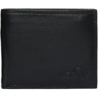 LeonDesign Portemonnee heren - Compact - Leer - Zwart - Zwart