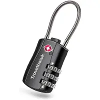 Travelhawk Kofferslot - TSA Cijferslot 3-Cijferig - Zwart (4 stuks)