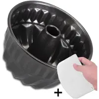 Coock - Bakvorm - Tulband - Taartvorm met Antiaanbaklaag - 23 cm Diameter - Puddingvorm - Incl. Deegschraper & E-Book
