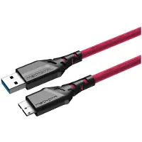 Mathorn Tethering kabel USB-A naar Micro USB-B Magenta 5m
