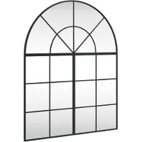 vidaXL Wandspiegel boog 80x100 cm ijzer zwart