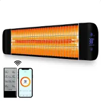 Gologi Slimme Terrasverwarmer - Heater Elektrisch - 2000W - Muur Montage - Zwart