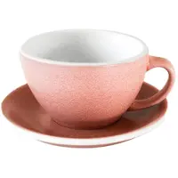 Loveramics Latte kop met schoteltje Egg Cinnabar, 300 ml