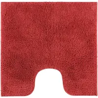 Casilin WC Mat met Uitsparing 60x60cm Havana - Antislip Toiletmat - Vierkante Badmat - Waterabsorberend en Sneldrogend - Wasbaar - Rood / Bordeaux