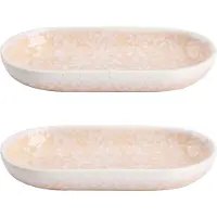 Colori del Sud - Cazorla - Bord diep - Pastabord - 2 stuks - 20 x 11,5 cm - Roze - Aardewerk - Bordenset