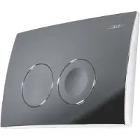 Geberit Delta25 bedieningsplaat - 2-toets spoeling - ronde knoppen - dualflush - glans chroom